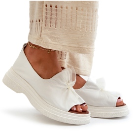 Zazoo 2939 Sandalias Mujer Piel Con Lazo, Blanco 9