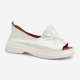 Zazoo 2939 Sandalias Mujer Piel Con Lazo, Blanco 4
