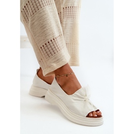 Zazoo 2939 Sandalias Mujer Piel Con Lazo, Blanco 8