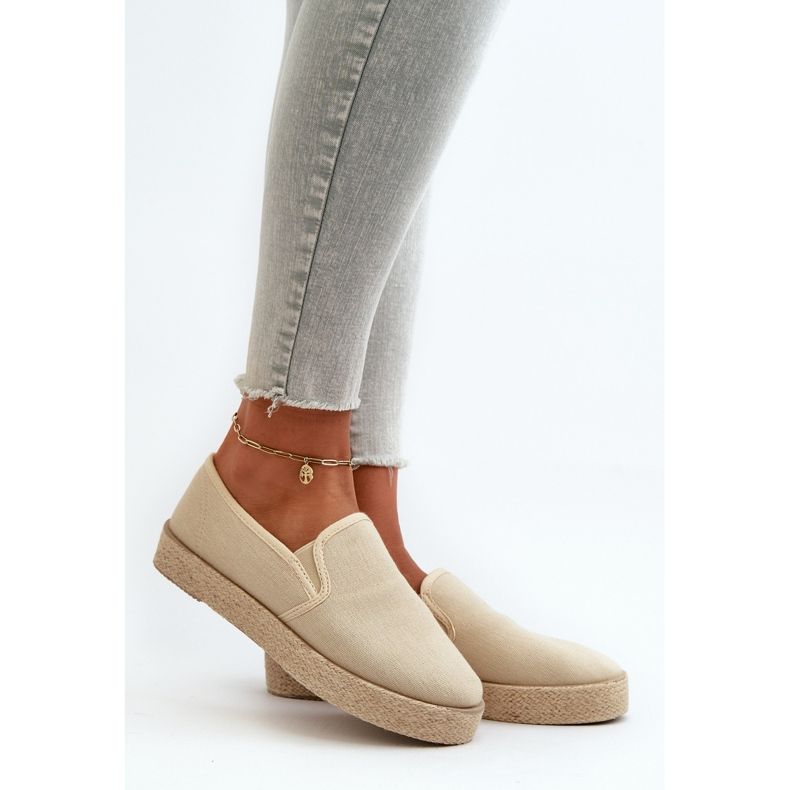 News Alpargatas De Mujer Con Plataforma Beige Naloenma 1