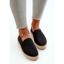 News Alpargatas Mujer Con Plataforma Negro Naloenma 6