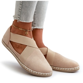 Alpargatas Mujer Ante Ecológico Beige Con Tiras Elásticas Phaedrana 7