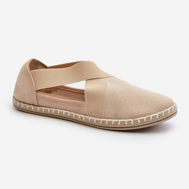Alpargatas Mujer Ante Ecológico Beige Con Tiras Elásticas Phaedrana 3
