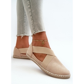 Alpargatas Mujer Ante Ecológico Beige Con Tiras Elásticas Phaedrana 5