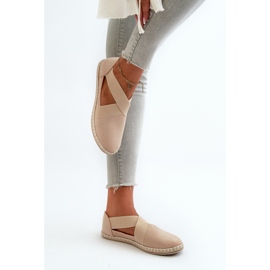 Alpargatas Mujer Ante Ecológico Beige Con Tiras Elásticas Phaedrana 6