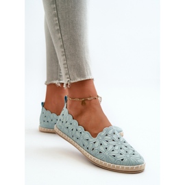 Bailarinas sin cordones Vennice con estampado floral de mujer de color azul 5