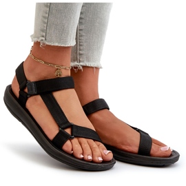 Sandalias Deportivas Mujer Con Velcro Negro Vilari 7