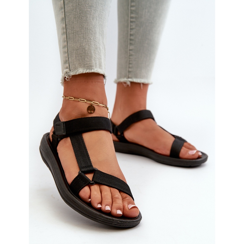 Sandalias Deportivas Mujer Con Velcro Negro Vilari 2 Sandalias Deportivas Mujer Con Velcro Negro Vilari 2