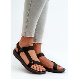 Sandalias Deportivas Mujer Con Velcro Negro Vilari 1