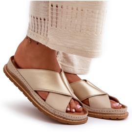 Chanclas Piel Perfilada Maciejka 04986-04 Dorado-Beige 8