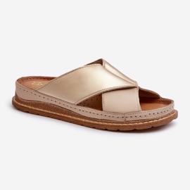 Chanclas Piel Perfilada Maciejka 04986-04 Dorado-Beige 3
