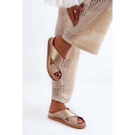 Chanclas Piel Perfilada Maciejka 04986-04 Dorado-Beige 5