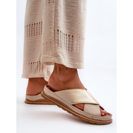 Chanclas Piel Perfilada Maciejka 04986-04 Dorado-Beige 6