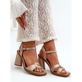 Sandalias de Piel con Tacón Alto Maciejka 06029-25 Dorado 1 Sandalias de Piel con Tacón Alto Maciejka 06029-25 Dorado 1