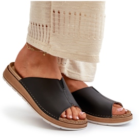 Chanclas de Mujer Cómodas Fabricadas en Piel Ecológica Inblu GS0003I1 Negro 8