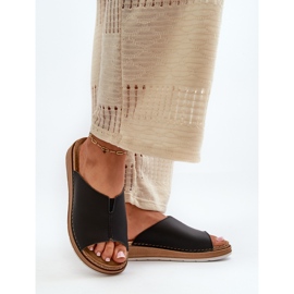 Chanclas de Mujer Cómodas Fabricadas en Piel Ecológica Inblu GS0003I1 Negro 4