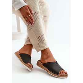 Chanclas de Mujer Cómodas Fabricadas en Piel Ecológica Inblu GS0003I1 Negro 5