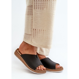 Chanclas de Mujer Cómodas Fabricadas en Piel Ecológica Inblu GS0003I1 Negro 6