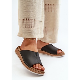 Chanclas de Mujer Cómodas Fabricadas en Piel Ecológica Inblu GS0003I1 Negro 7