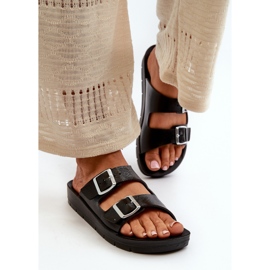 Chanclas Mujer Cómodas Con Hebillas Inblu CP000034 Negro 5