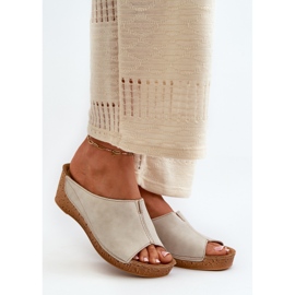 Chanclas de Cuña Cómodas Mujer Inblu NG000002 Beige 2