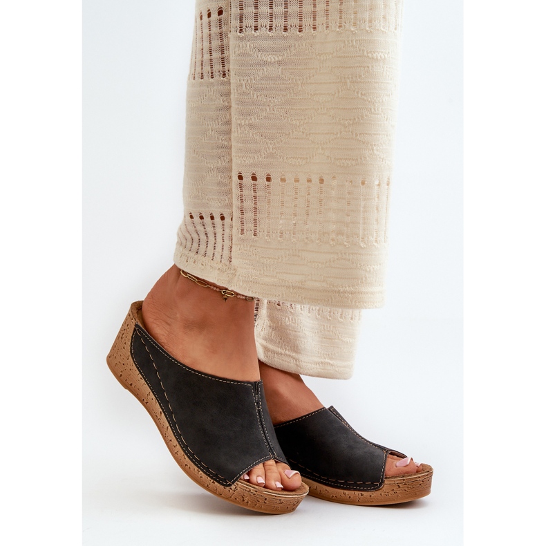 Chanclas de Cuña Cómodas Mujer Inblu NG000002 Negro 2 Chanclas de Cuña Cómodas Mujer Inblu NG000002 Negro 2