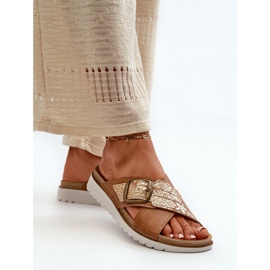 Chanclas Mujer Comodas Con Hebilla Inblu CN000032 Camel marrón 6