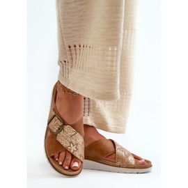 Chanclas Mujer Comodas Con Hebilla Inblu CN000032 Camel marrón 7