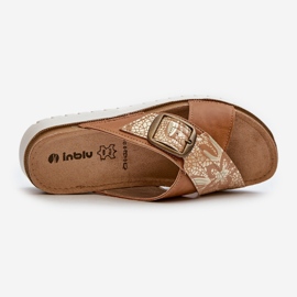 Chanclas Mujer Comodas Con Hebilla Inblu CN000032 Camel marrón 1