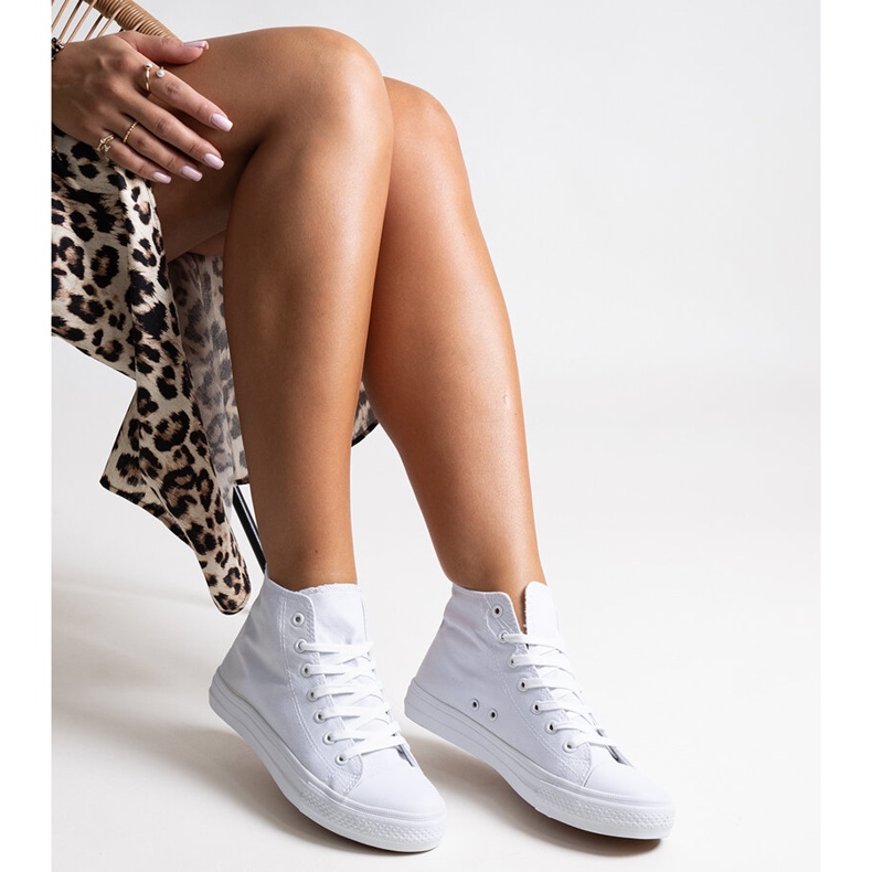 Bez marki Zapatillas altas Adilah blancas blanco 1