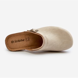 Zuecos De Mujer Con Tacón Bajo Inblu BL000004 Beige 1