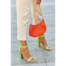 Sandalias de tacón alto Georgina verde neón 4