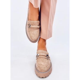 Mocasines Sheady ante caqui suela alta beige 1