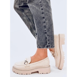 Sheady Mocasines suela alta ante beige 3