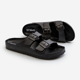 Chanclas de espuma ligera para hombre con hebillas, Avatara negra negro 1