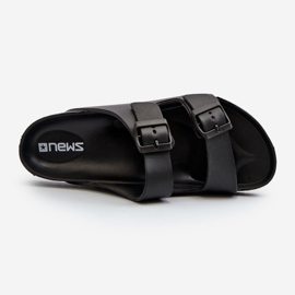 Chanclas de espuma ligera para hombre con hebillas, Avatara negra negro 2