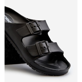 Chanclas de espuma ligera para hombre con hebillas, Avatara negra negro 4