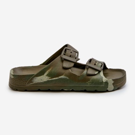 Chanclas ligeras de espuma para niño con hebillas verde oscuro Adirnaca 6