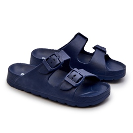 Chanclas ligeras de espuma niño con hebillas azul marino Adirnaca 5