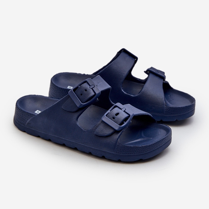 Chanclas ligeras de espuma niño con hebillas azul marino Adirnaca 1