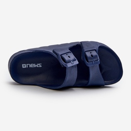 Chanclas ligeras de espuma niño con hebillas azul marino Adirnaca 3