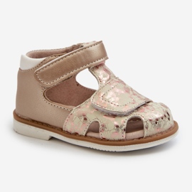 Sandalias Infantiles Estampadas Velcro Maellita Dorada dorado 5