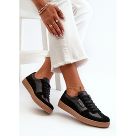 Deportivas Mujer Piel Negras Vinceza 7333 negro 6
