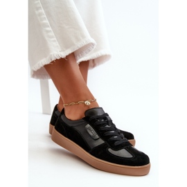 Deportivas Mujer Piel Negras Vinceza 7333 negro 7
