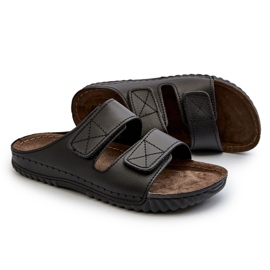 Chanclas de Hombre Cómodas con Tiras de Velcro Inblu FM00001U Negro 5