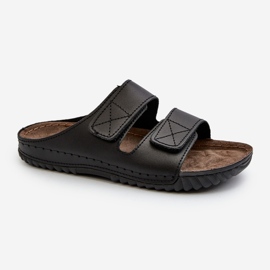 Chanclas de Hombre Cómodas con Tiras de Velcro Inblu FM00001U Negro 4
