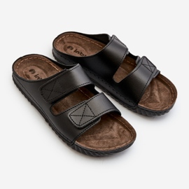 Chanclas de Hombre Cómodas con Tiras de Velcro Inblu FM00001U Negro 3