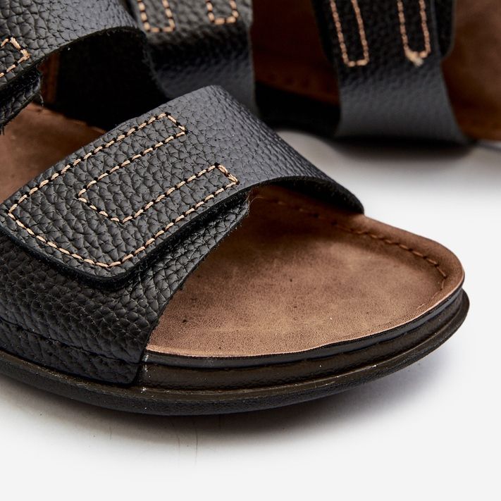 Chanclas de Hombre Cómodas con Tiras de Velcro Inblu GV00002I Negro 2