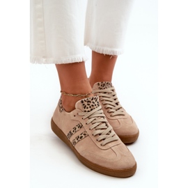 Zazoo N1068 Zapatillas Bajas Mujer Ante, Beige 5