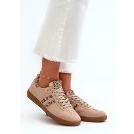 Zazoo N1068 Zapatillas Bajas Mujer Ante, Beige 1